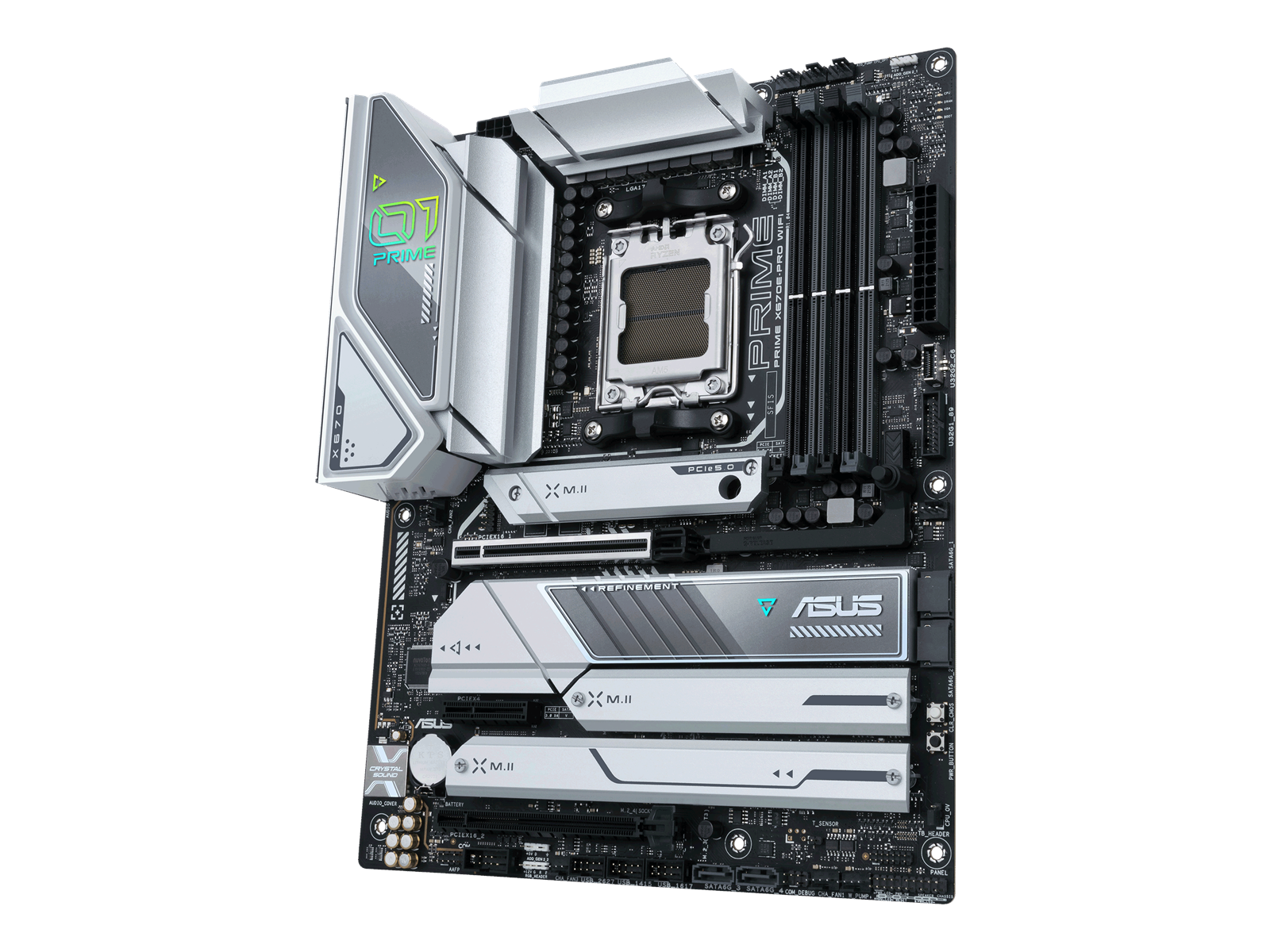 ASUS PRIME X670E-PRO WIFI Mainboard - AMD X670E - AMD AM5 socket - DDR5 RAM - ATX