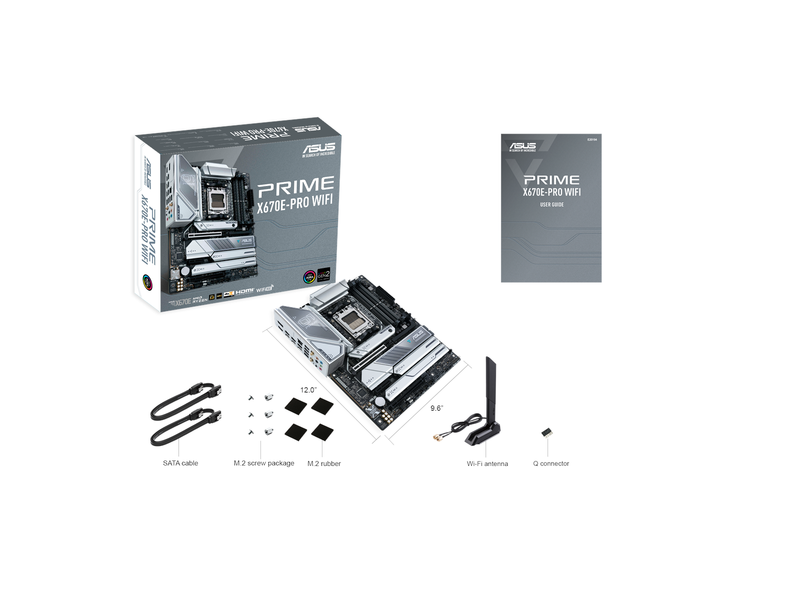 ASUS PRIME X670E-PRO WIFI Mainboard - AMD X670E - AMD AM5 socket - DDR5 RAM - ATX