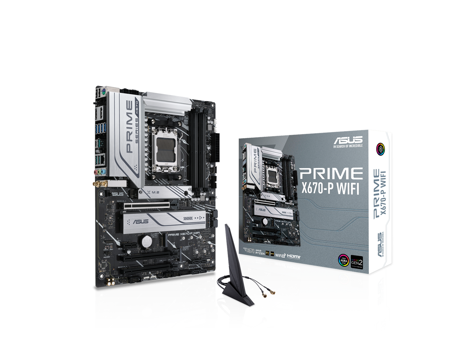 ASUS PRIME X670-P WIFI Mainboard - AMD X670 - AMD AM5 socket - DDR5 RAM - ATX