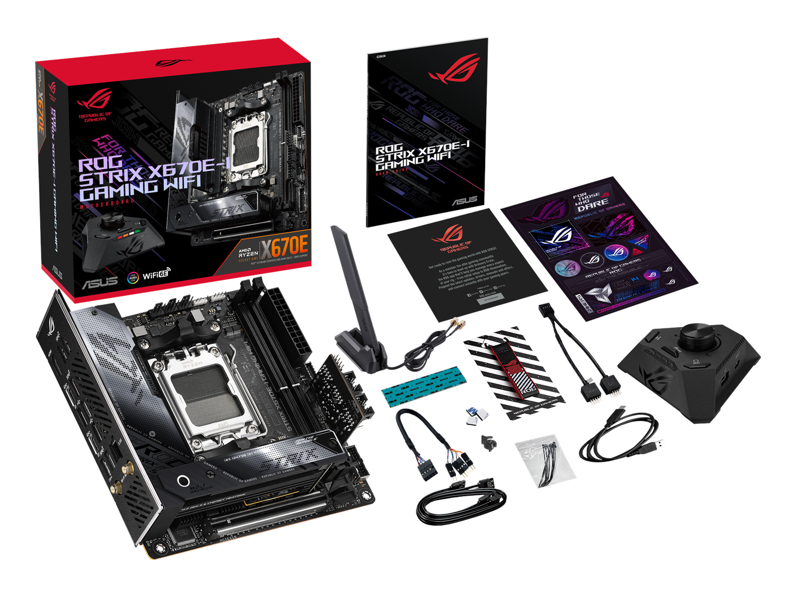 ASUS ROG STRIX X670E-I GAMING WIFI Mainboard - AMD X670E - AMD AM5 socket - DDR5 RAM - Mini-ITX