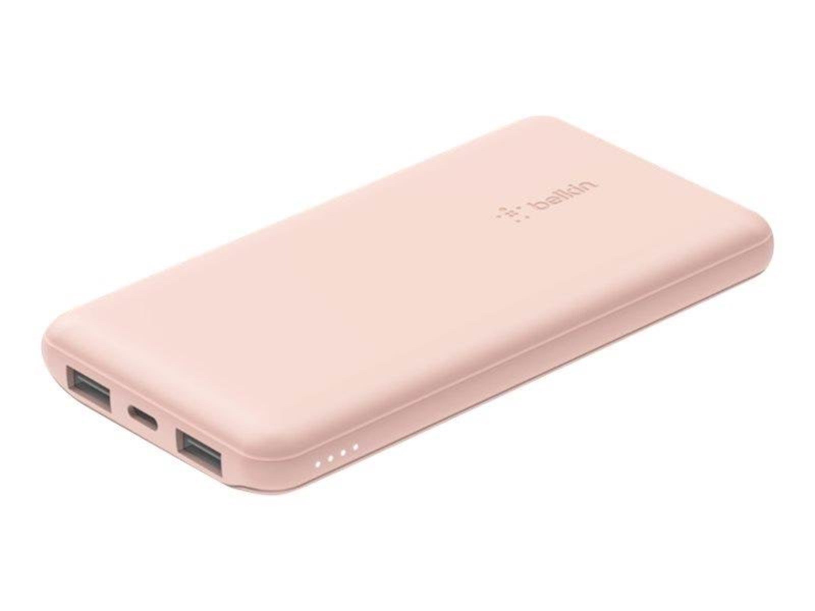 Belkin 10K Power Bank w/USB-C 15W - Rose Gold Powerbank (Akku) - 10000 mAh