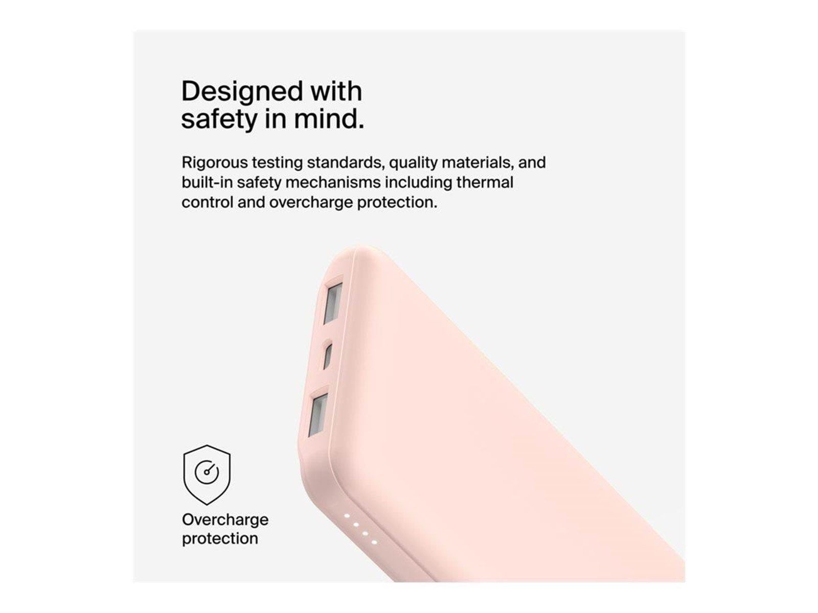 Belkin 10K Power Bank w/USB-C 15W - Rose Gold Powerbank (Akku) - 10000 mAh