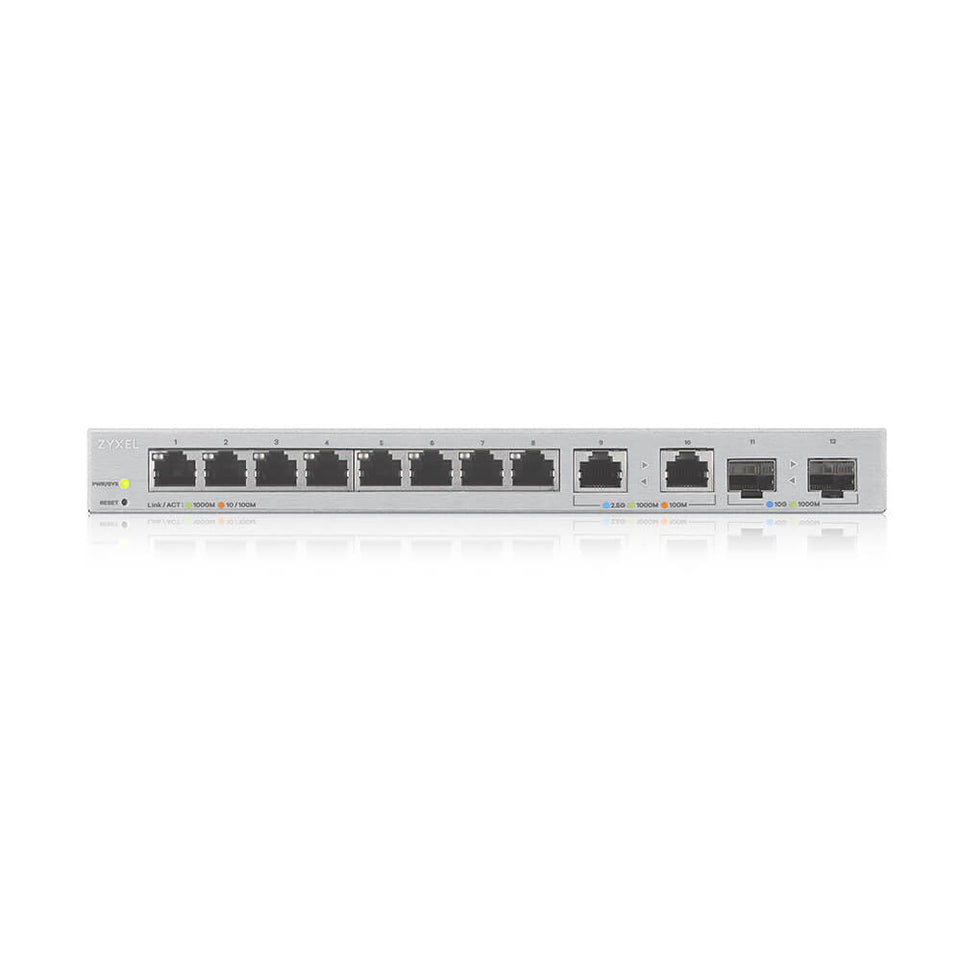 Zyxel XGS1210-12 V2 12-Port Managed MultiGig Switch 8-Ports