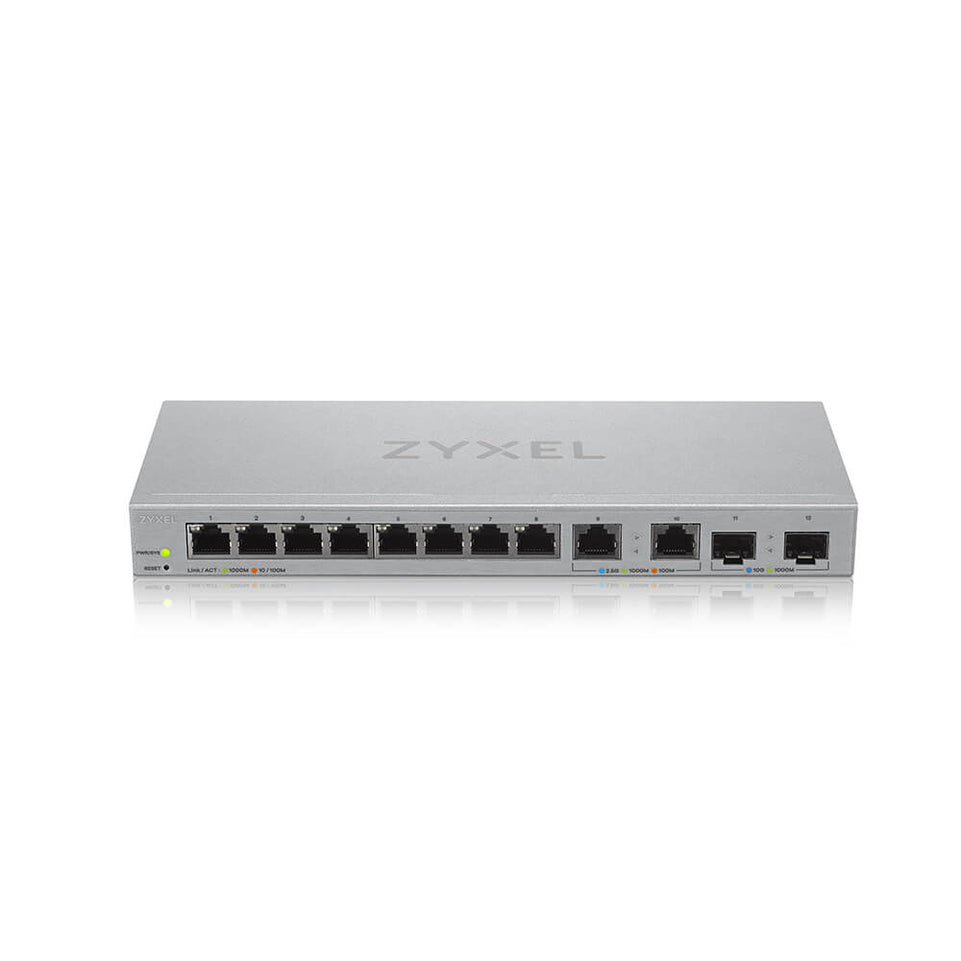 Zyxel XGS1210-12 V2 12-Port Managed MultiGig Switch 8-Ports