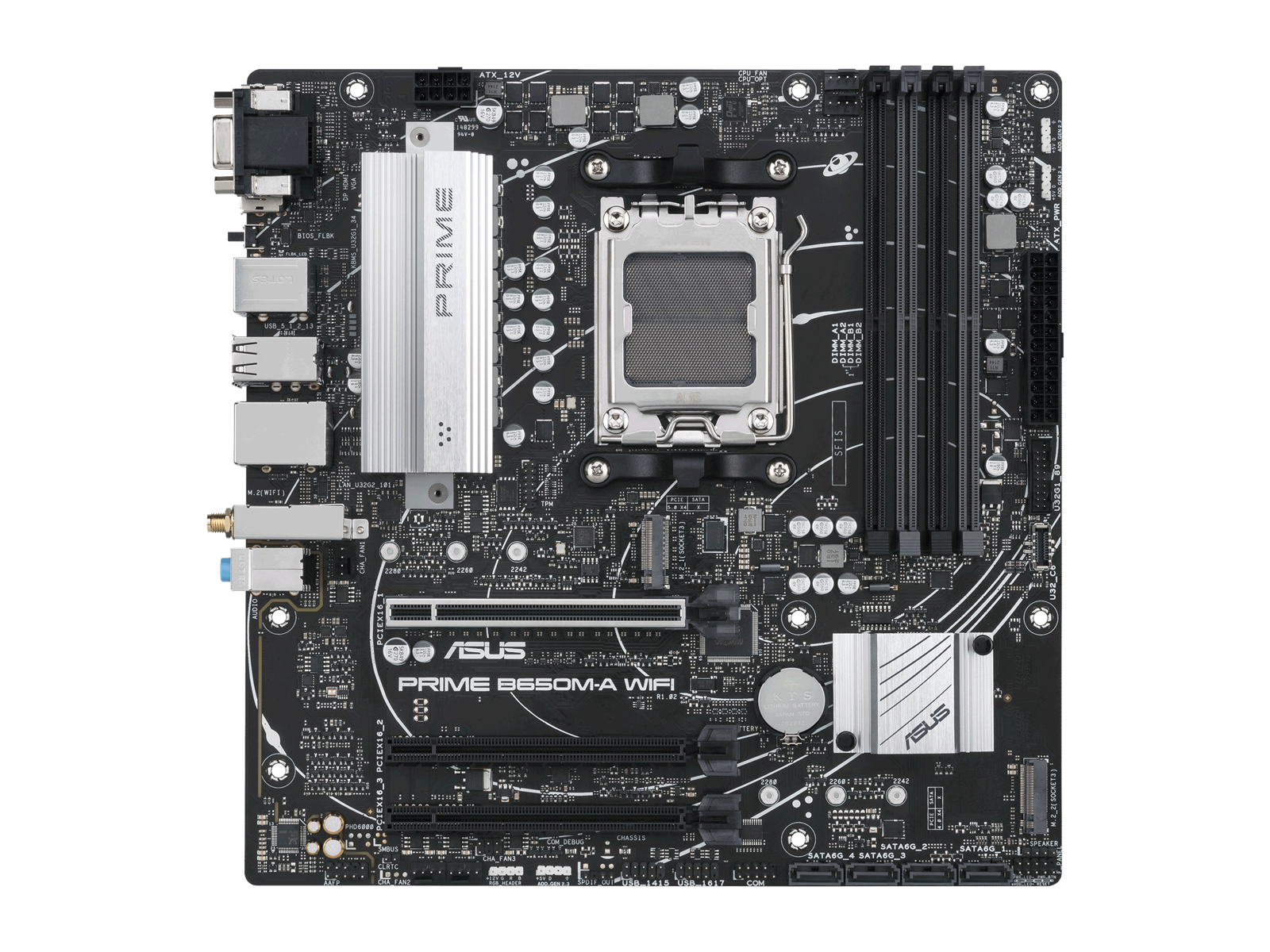 ASUS PRIME B650M-A WIFI Mainboard - AMD B650 - AMD AM5 socket - DDR5 RAM - Micro-ATX