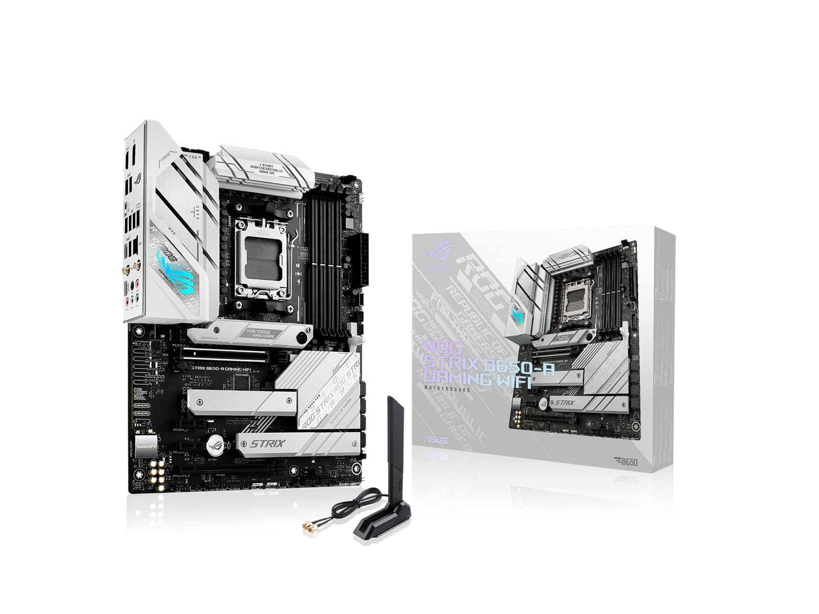 ASUS ROG STRIX B650-A GAMING WIFI Mainboard - AMD B650 - AMD AM5 socket - DDR5 RAM - ATX