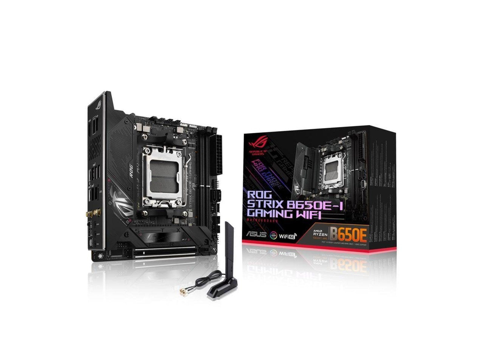 ASUS ROG STRIX B650E-I GAMING WIFI Mainboard - AMD B650 - AMD AM5 socket - DDR5 RAM - Mini-ITX
