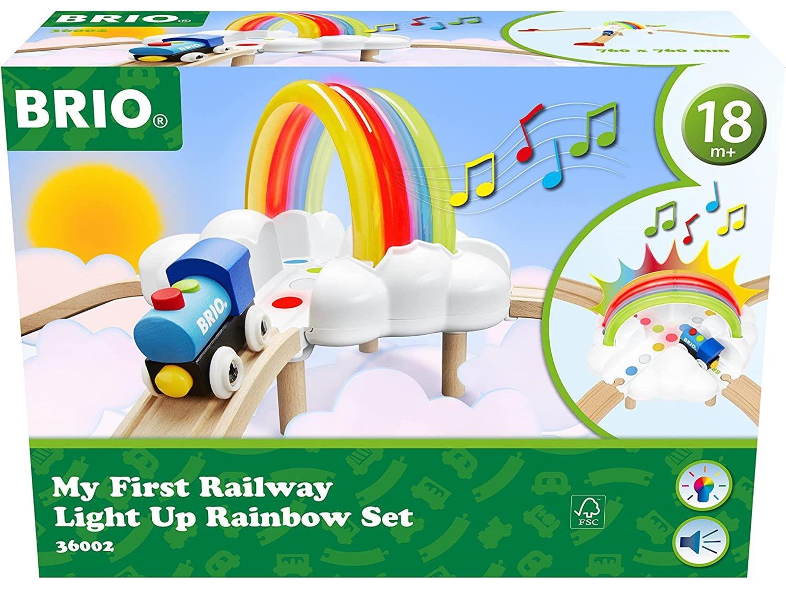 Brio My First Railway Light Up Rainbow Set