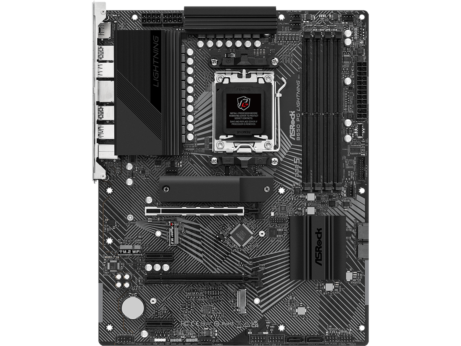 ASRock B650 PG Lightning Mainboard - AMD B650 - AMD AM5 socket - DDR5 RAM - ATX