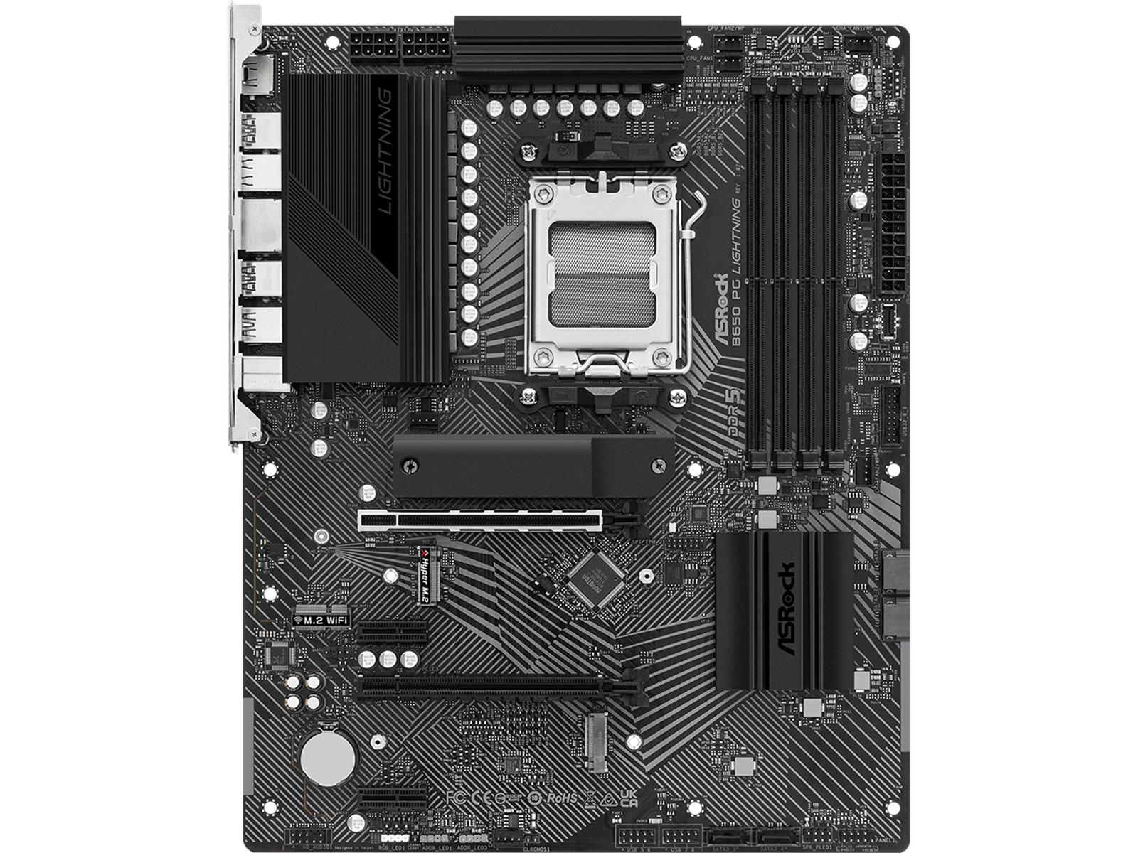 ASRock B650 PG Lightning Mainboard - AMD B650 - AMD AM5 socket - DDR5 RAM - ATX
