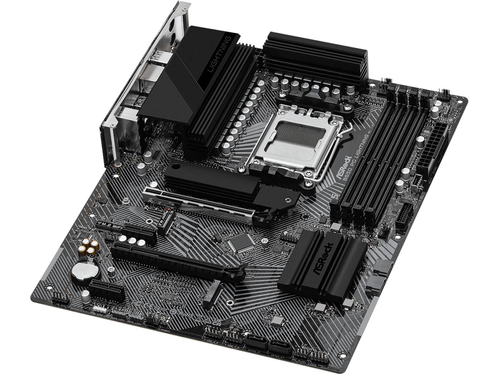 ASRock B650 PG Lightning Mainboard - AMD B650 - AMD AM5 socket - DDR5 RAM - ATX