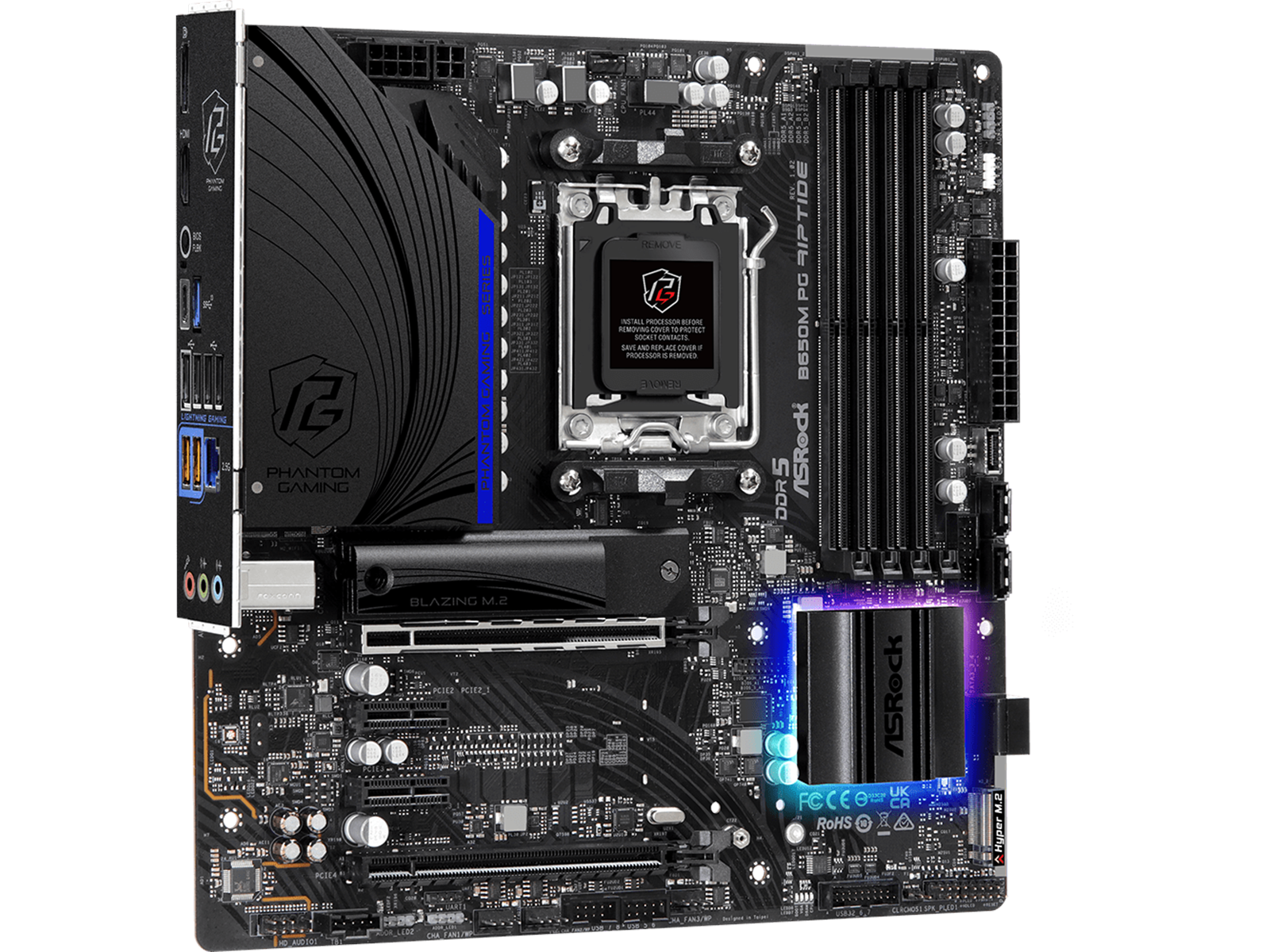 ASRock B650M PG Riptide Mainboard - AMD B650 - AMD AM5 socket - DDR5 RAM - Micro-ATX