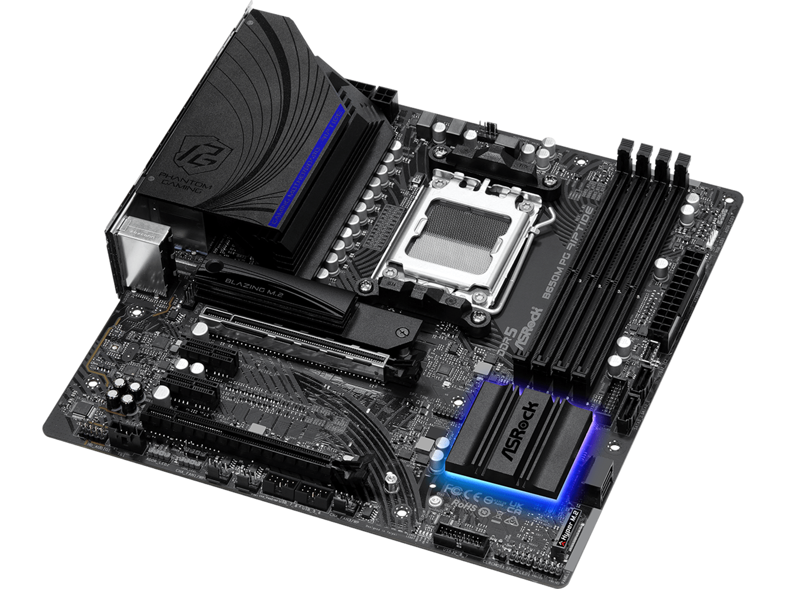 ASRock B650M PG Riptide Mainboard - AMD B650 - AMD AM5 socket - DDR5 RAM - Micro-ATX