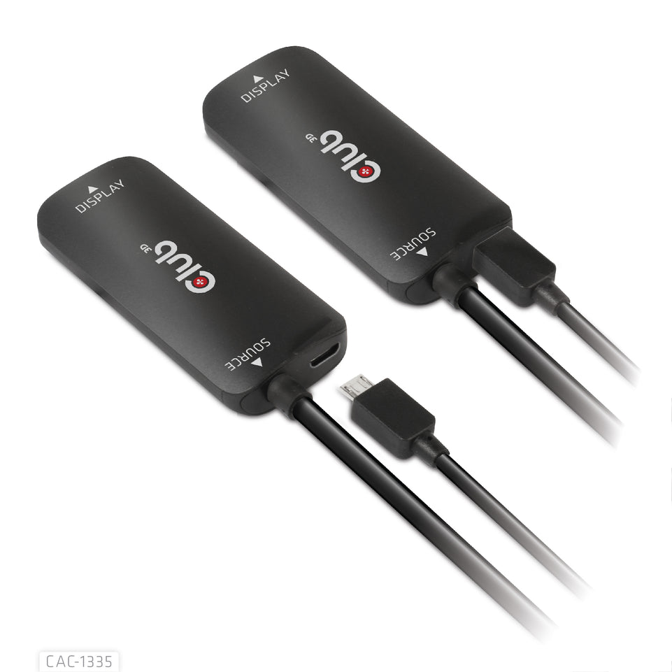 Club3D Adapter HDMI + MicroUSB > DP    4K120Hz aktiv St/Bu retai