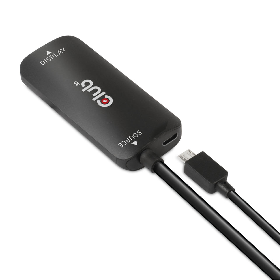 Club3D Adapter HDMI + MicroUSB > USB-C 4K120Hz aktiv St/Bu retai