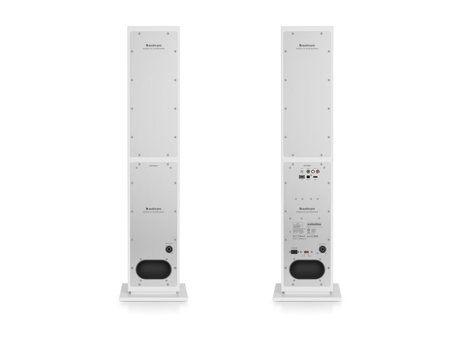 Audio Pro A48 Wifi Wireless Multiroom Home Entertainment Stereo Floorstanding Speaker - White