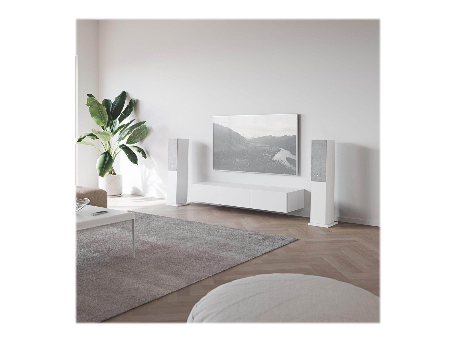 Audio Pro A48 Wifi Wireless Multiroom Home Entertainment Stereo Floorstanding Speaker - White