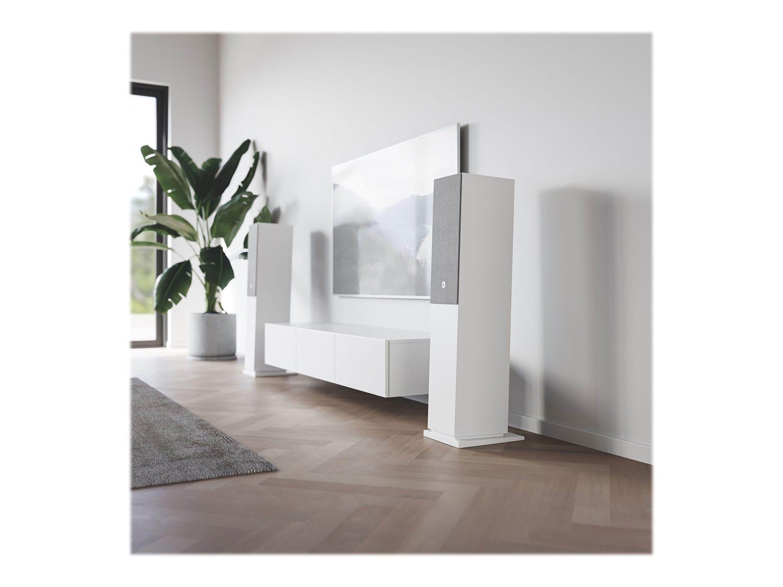 Audio Pro A48 Wifi Wireless Multiroom Home Entertainment Stereo Floorstanding Speaker - White