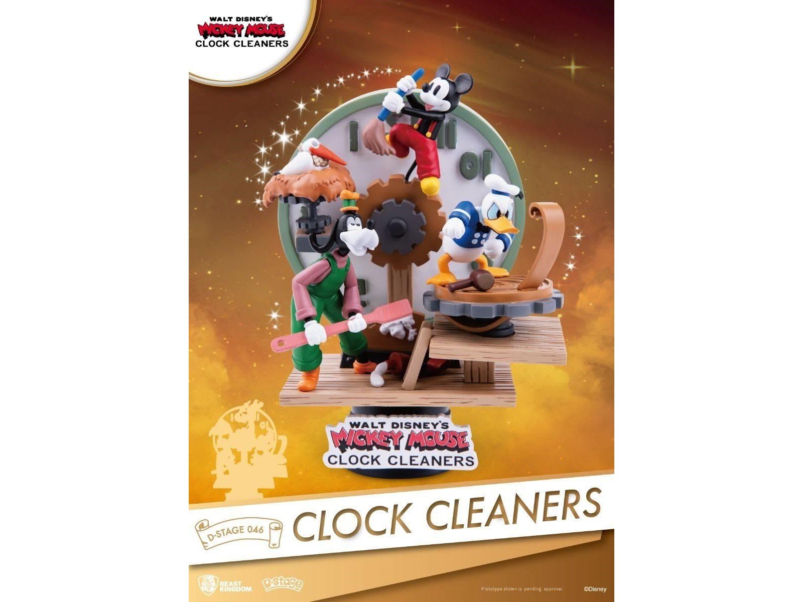 Beast Kingdom - Disney Mickey Mouse D-Stage PVC Diorama Clock Cleaners - Figur