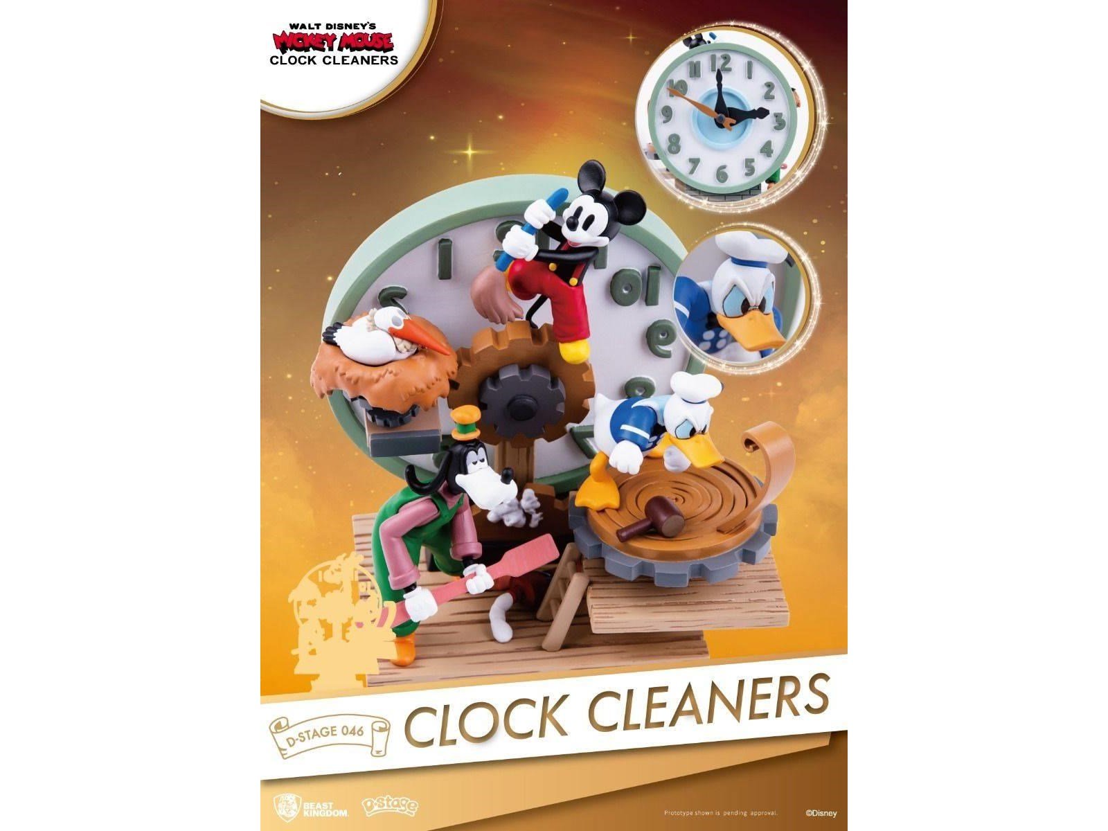 Beast Kingdom - Disney Mickey Mouse D-Stage PVC Diorama Clock Cleaners - Figur