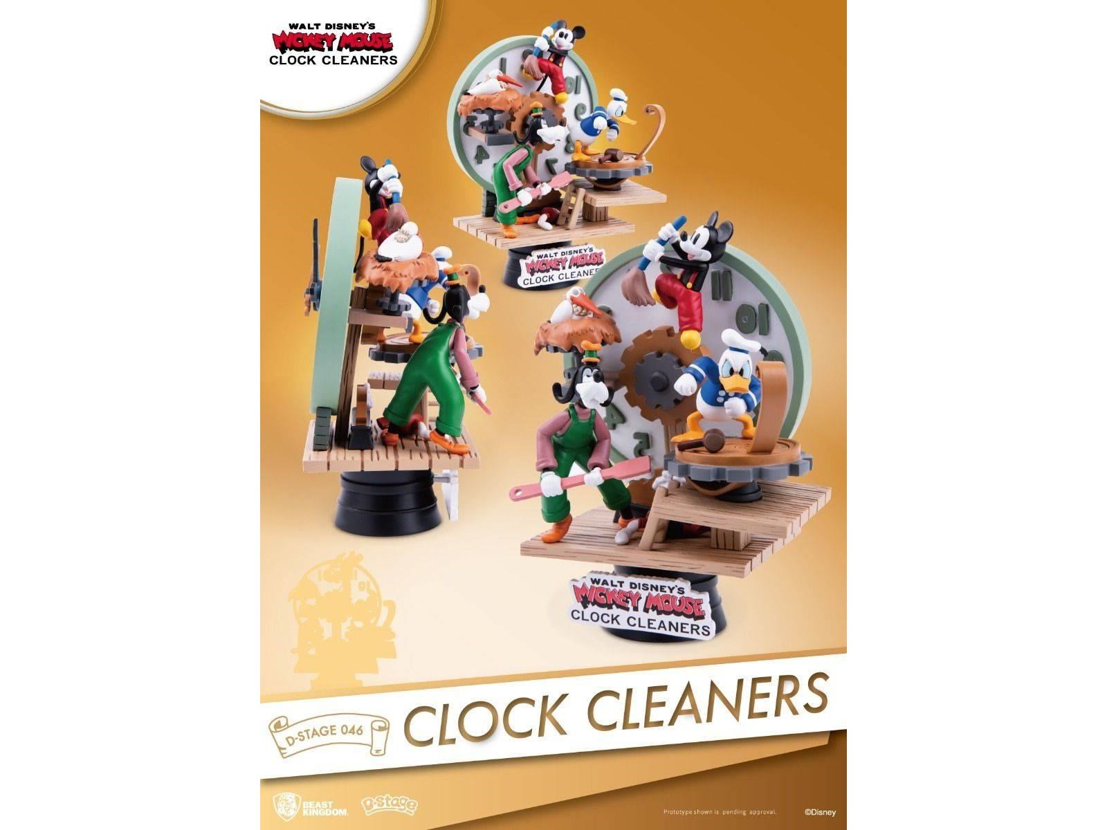 Beast Kingdom - Disney Mickey Mouse D-Stage PVC Diorama Clock Cleaners - Figur