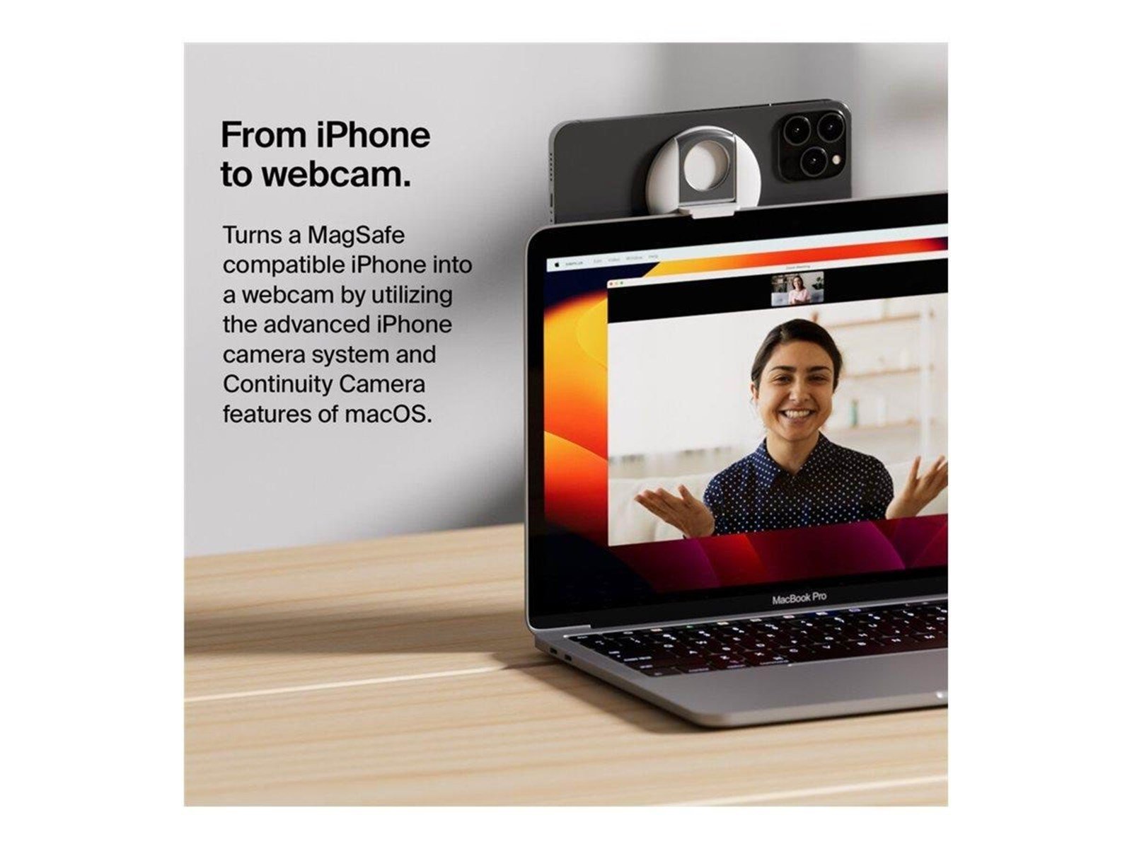 Belkin iPhone Mount with MagSafe for Mac - White