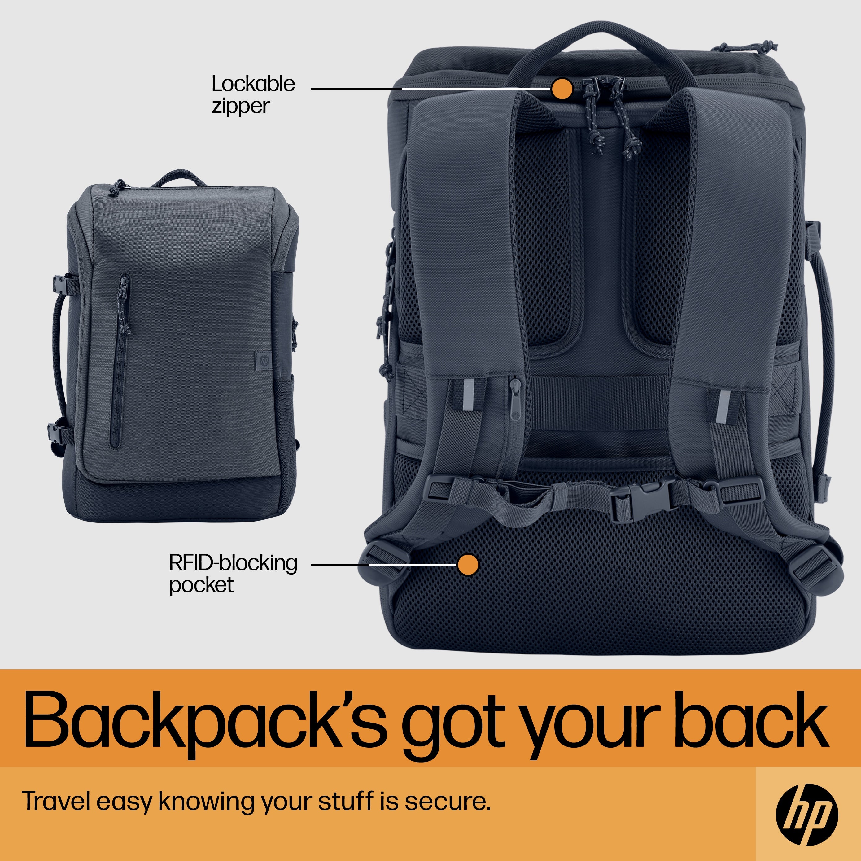 HP Travel - Notebook-Rucksack - 39,6 cm - bis zu 15,6