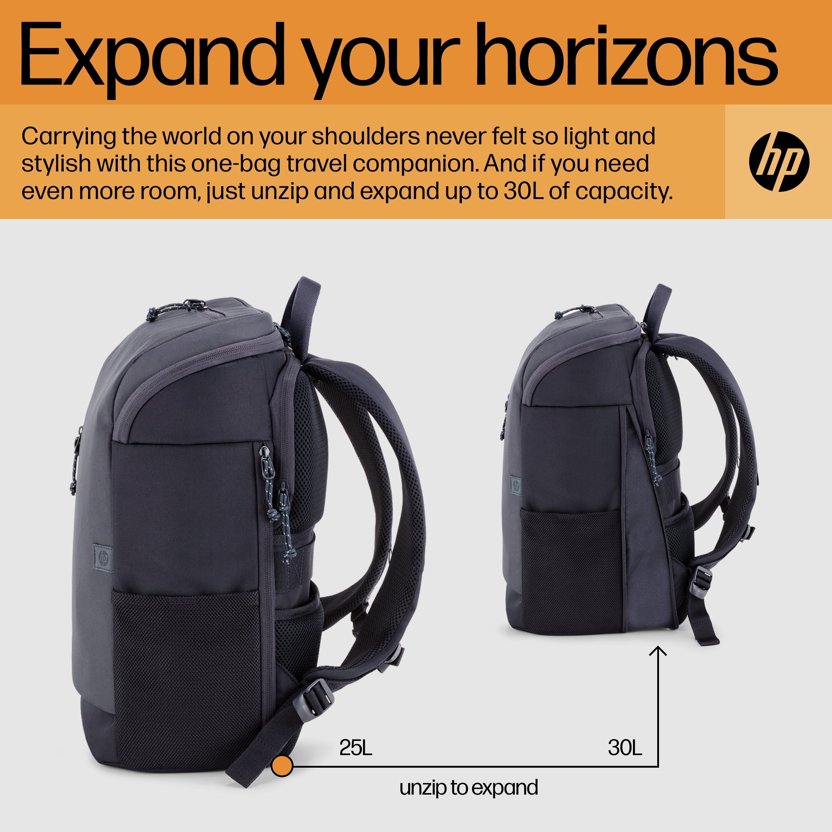 HP Travel - Notebook-Rucksack - 39,6 cm - bis zu 15,6