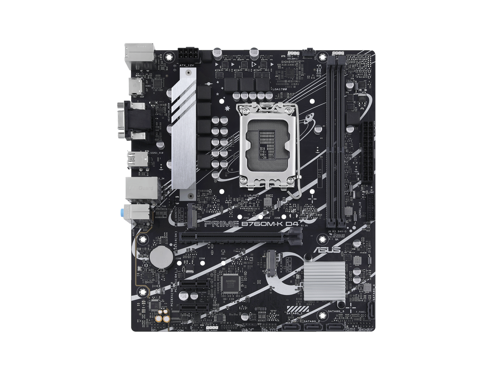 ASUS PRIME B760M-K D4 Mainboard - Intel B760 - Intel LGA1700 socket - DDR4 RAM - Micro-ATX