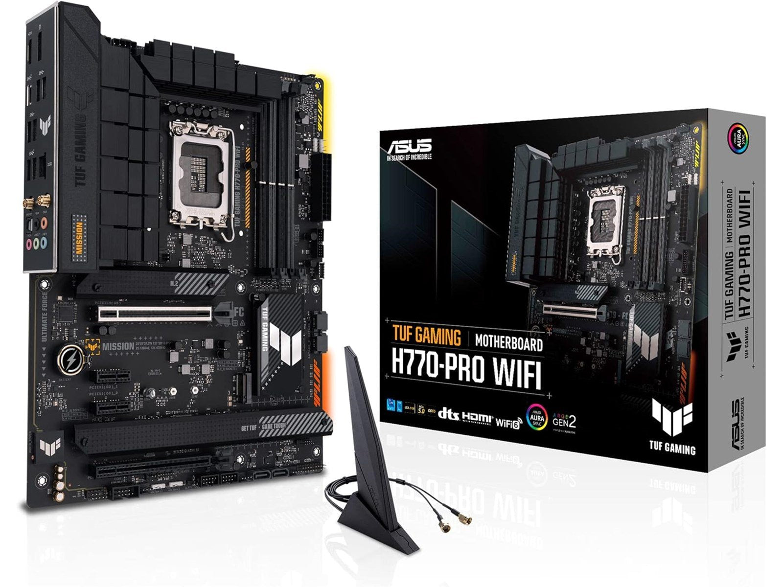 ASUS TUF GAMING H770-PRO WIFI Mainboard - Intel H770 - Intel LGA1700 socket - DDR5 RAM - ATX