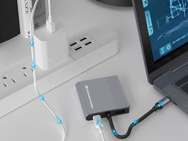 CONCEPTRONIC Dock USB-C->2xHDMI,1xUSB3.0,100WPD     0.25m gr