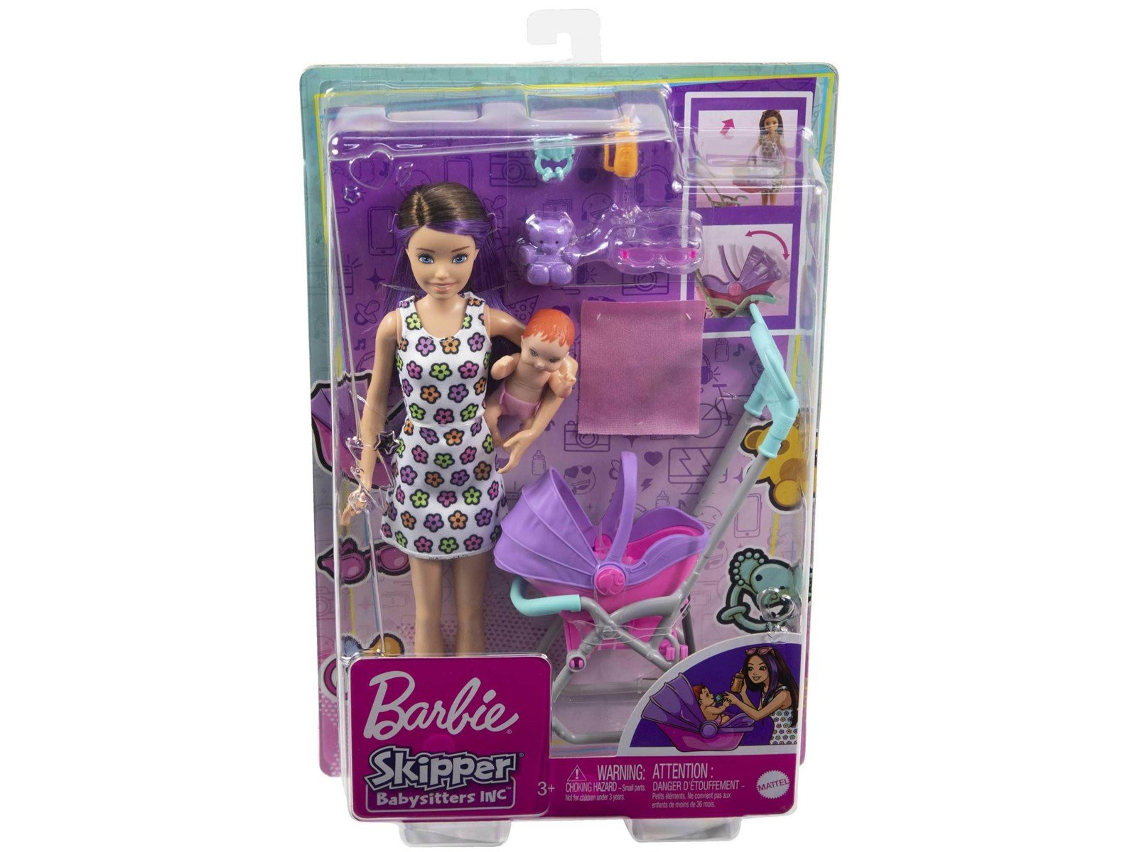 Barbie Skipper Babysitters Inc. Doll & Stroller Playset