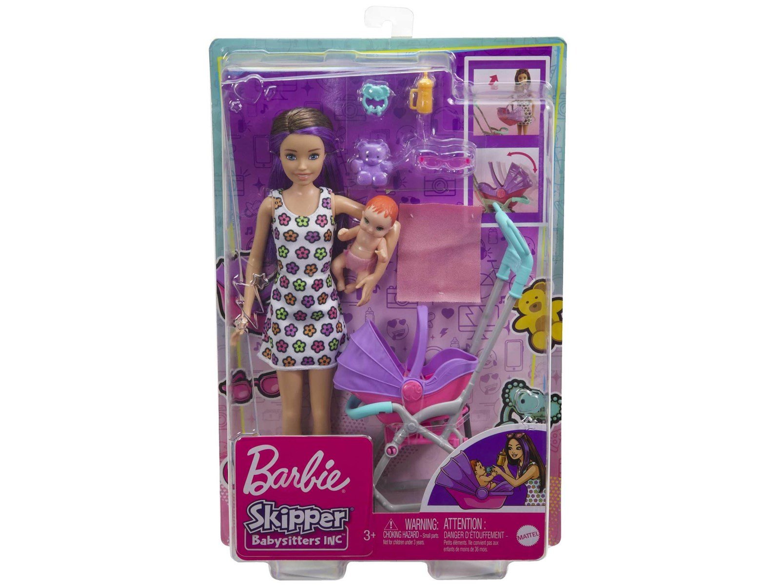 Barbie Skipper Babysitters Inc. Doll & Stroller Playset