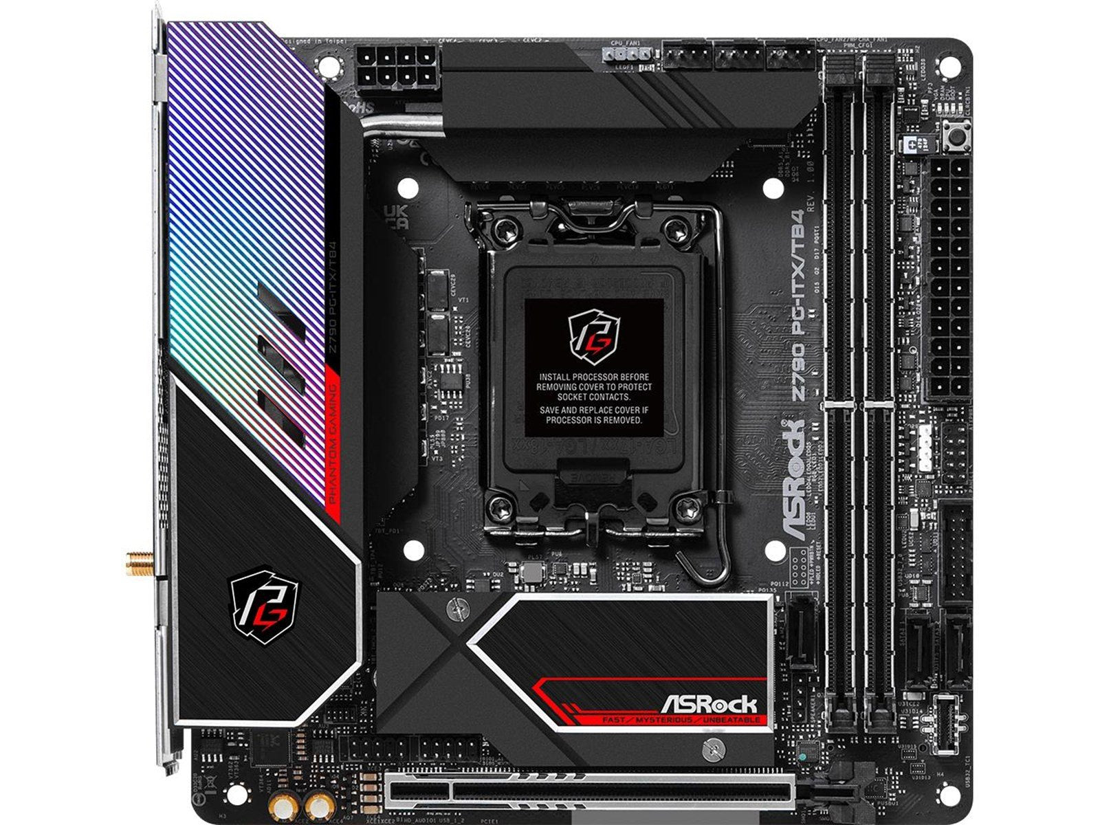 ASRock Z790 PG-ITX/TB4 Mainboard - Intel Z790 - Intel LGA1700 socket - DDR5 RAM - Mini-ITX