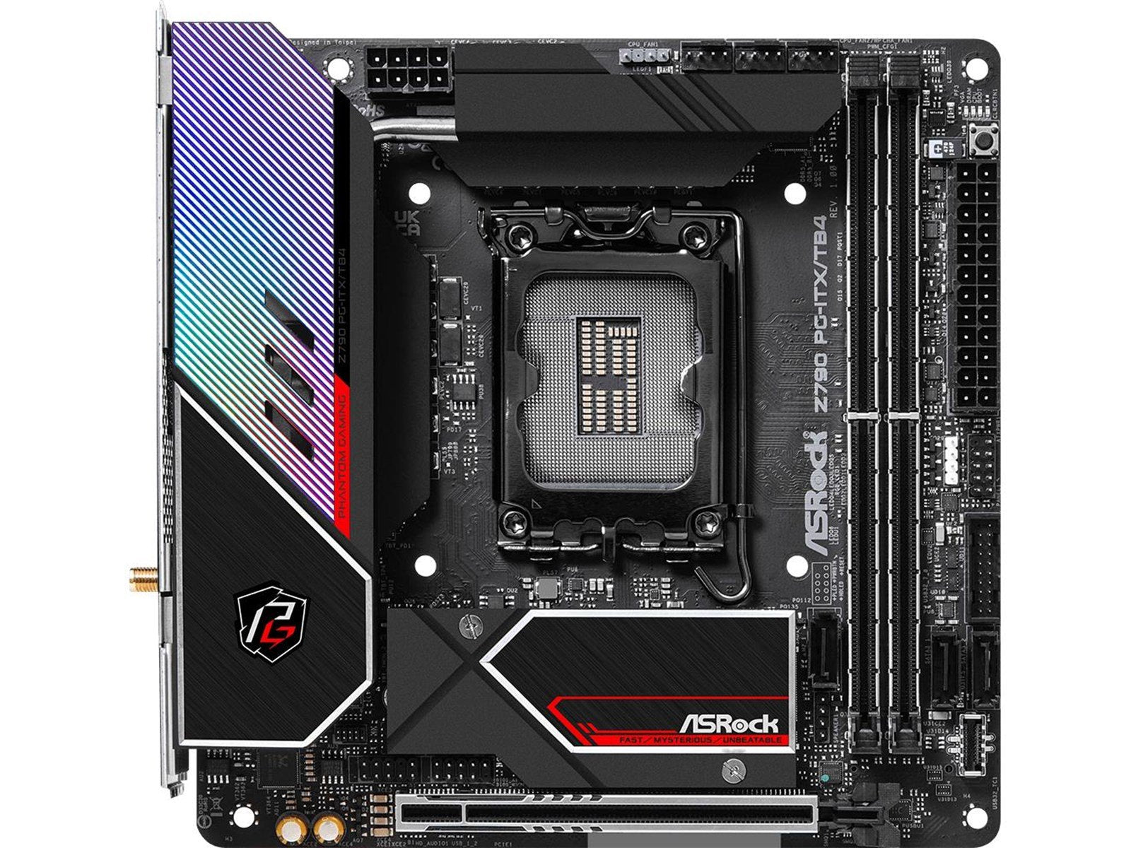 ASRock Z790 PG-ITX/TB4 Mainboard - Intel Z790 - Intel LGA1700 socket - DDR5 RAM - Mini-ITX