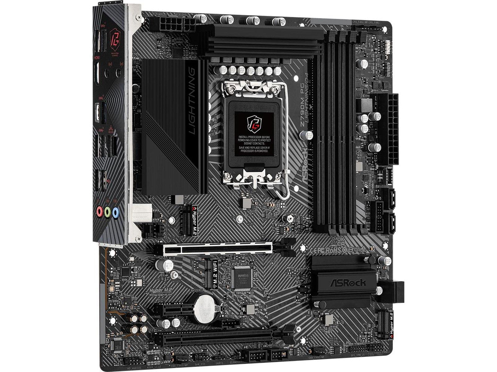 ASRock Z790M PG Lightning/D4 Mainboard - Intel Z790 - Intel LGA1700 socket - DDR4 RAM - Micro-ATX