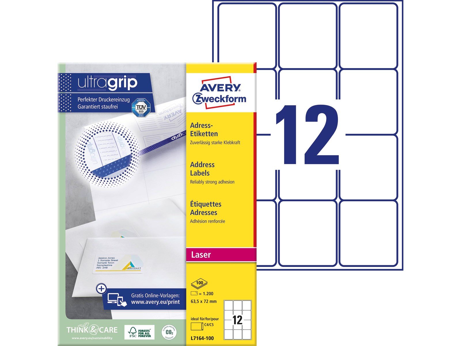 Avery Addressing labels big envelopes (UltraGrip)