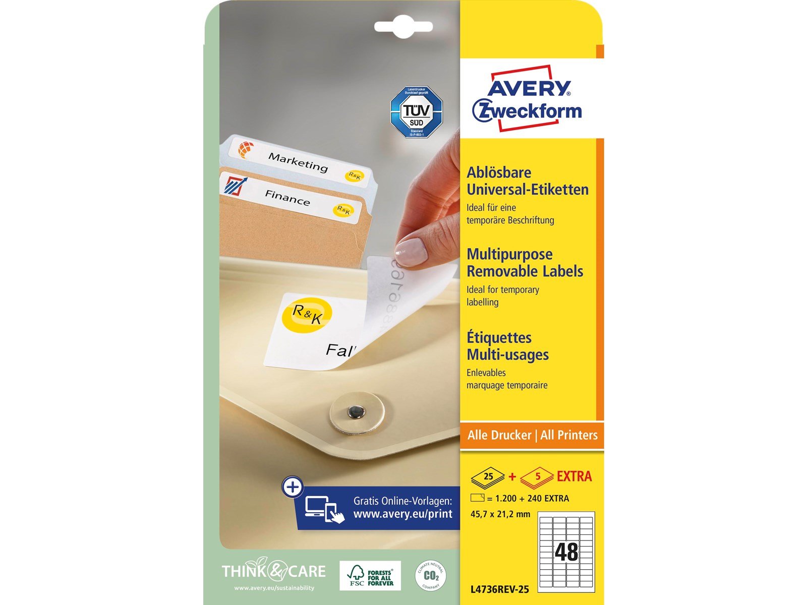 Avery Removable labels white