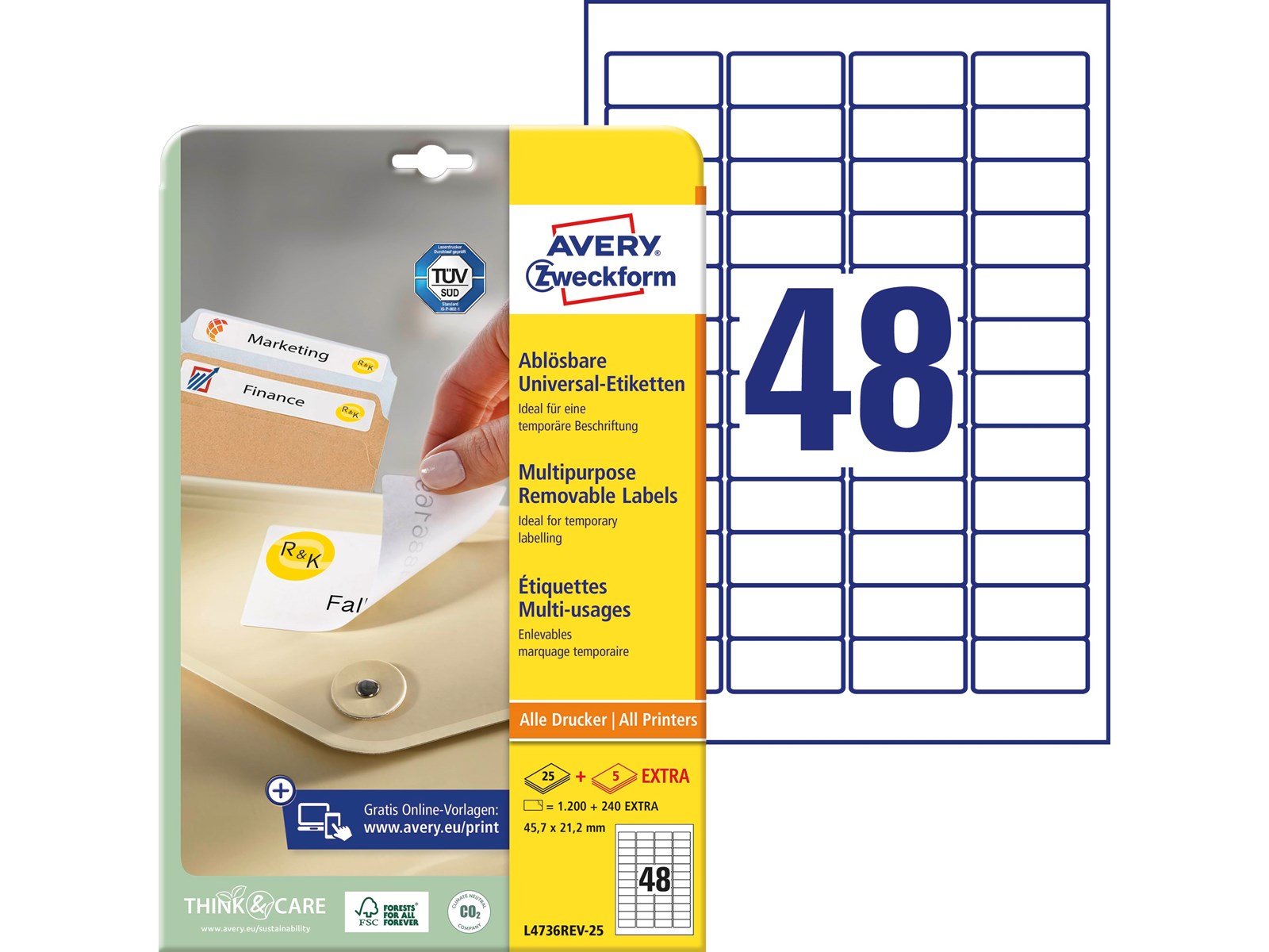 Avery Removable labels white