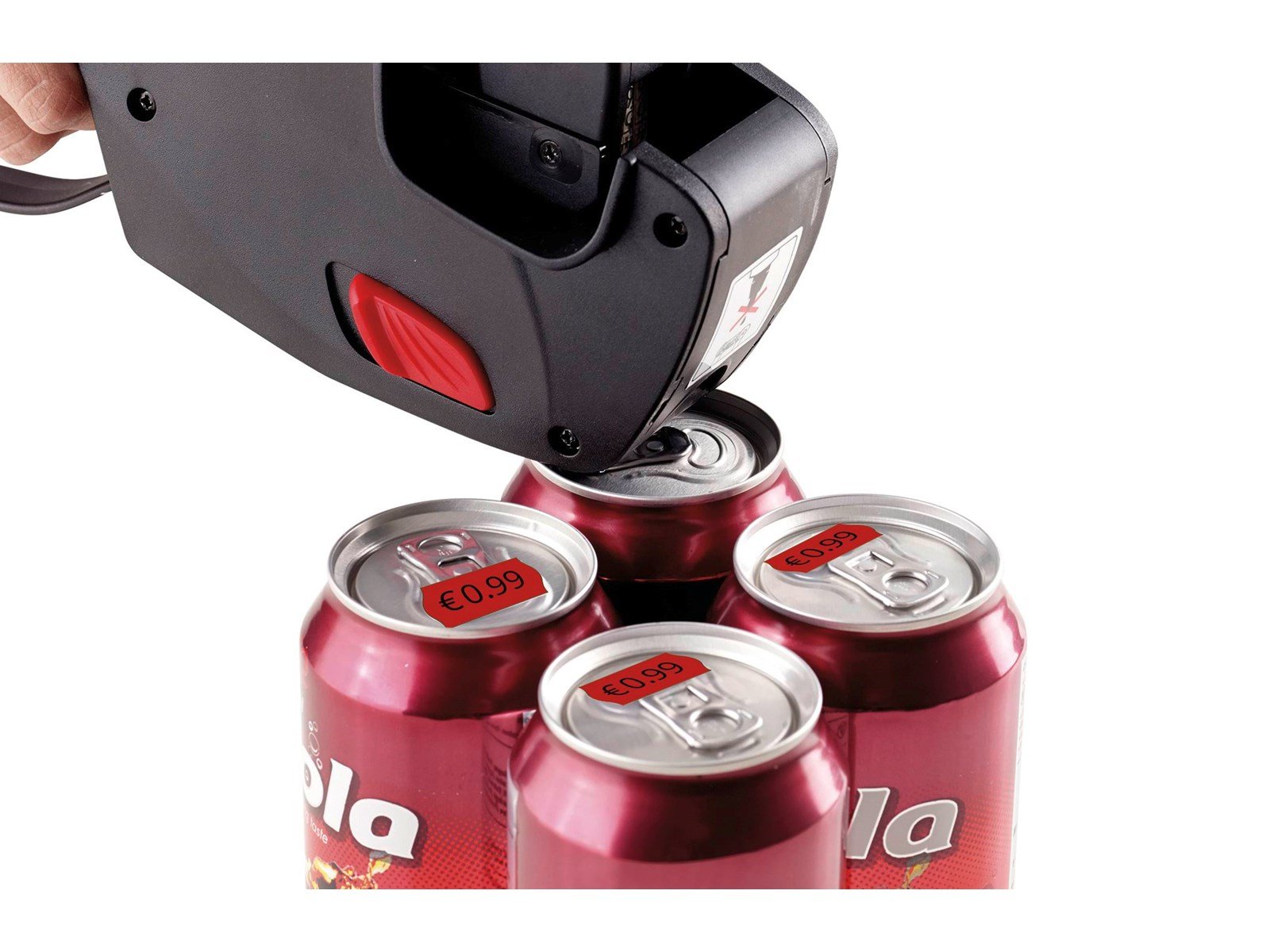 Avery Label on roll for 2 lines up to 18 digits permanent red