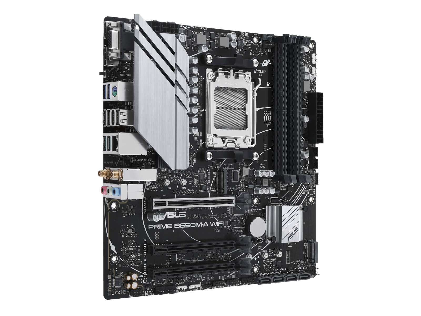 ASUS PRIME B650M-A WIFI II Mainboard - AMD B650 - AMD AM5 socket - DDR5 RAM - Micro-ATX