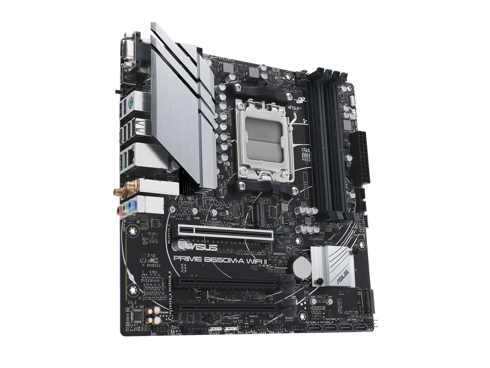 ASUS PRIME B650M-A WIFI II Mainboard - AMD B650 - AMD AM5 socket - DDR5 RAM - Micro-ATX