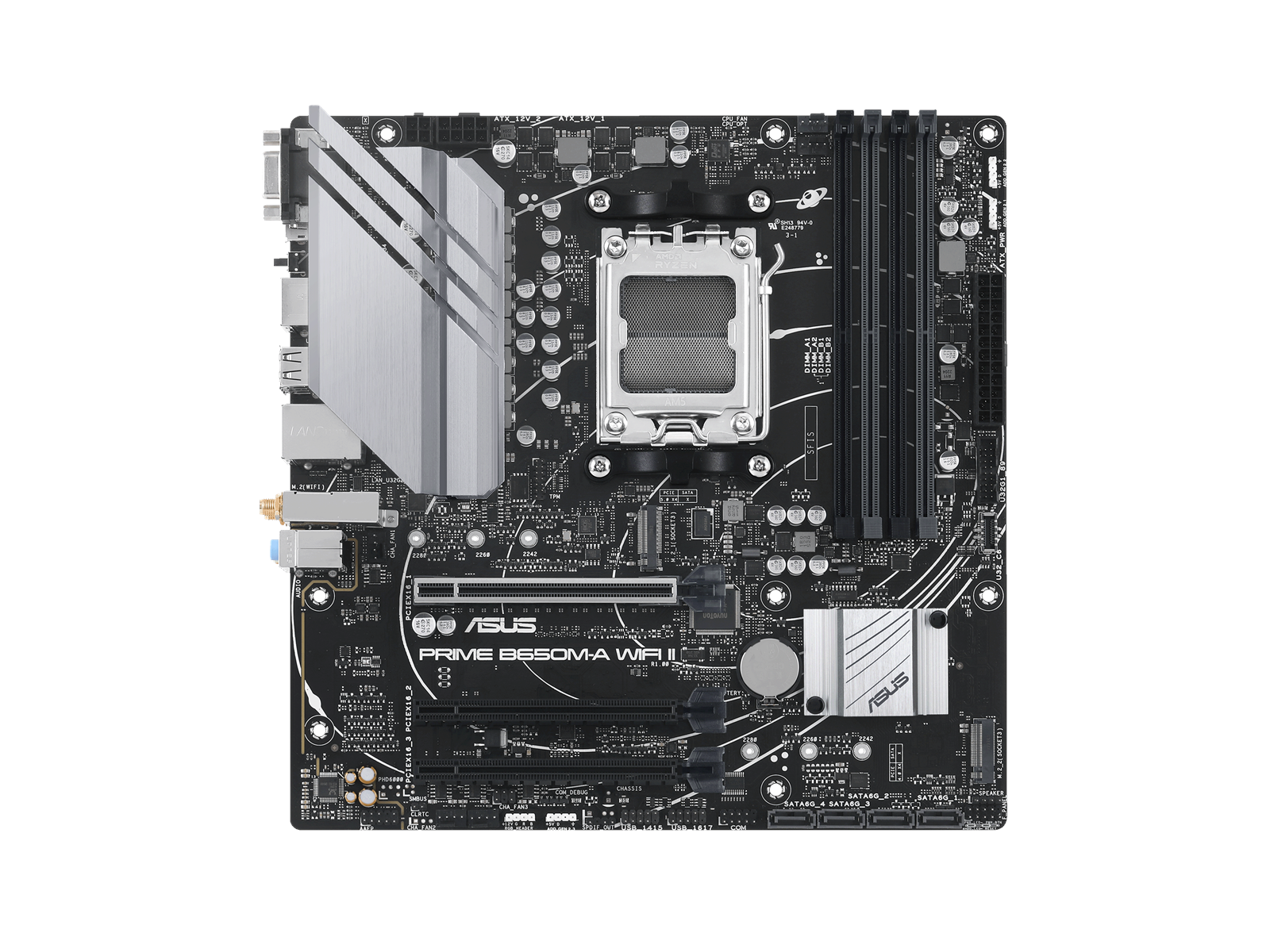 ASUS PRIME B650M-A WIFI II Mainboard - AMD B650 - AMD AM5 socket - DDR5 RAM - Micro-ATX