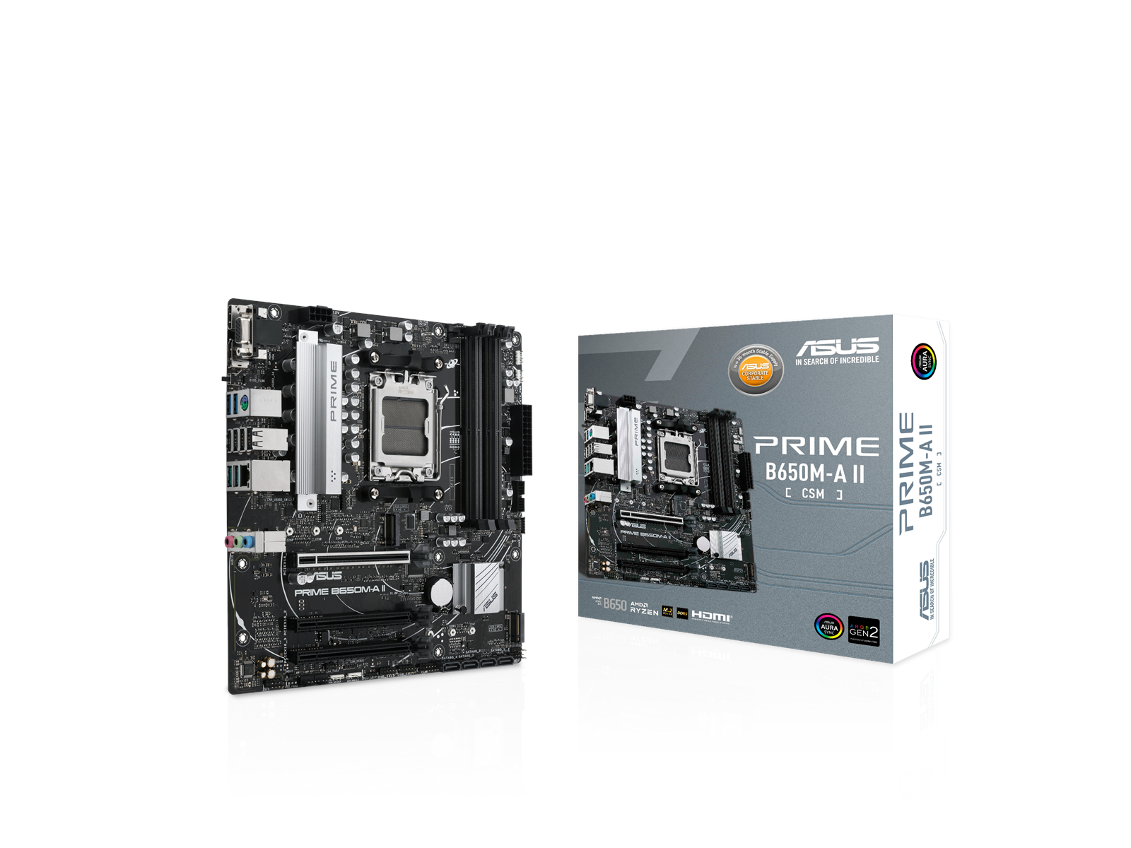 ASUS PRIME B650M-A II-CSM Mainboard - AMD B650 - AMD AM5 socket - DDR5 RAM - Micro-ATX