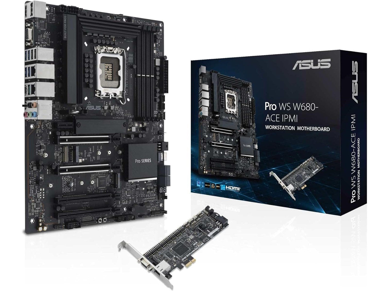 ASUS PRO WS W680-ACE IPMI Mainboard - Intel W680 - Intel LGA1700 socket - DDR5 RAM - ATX