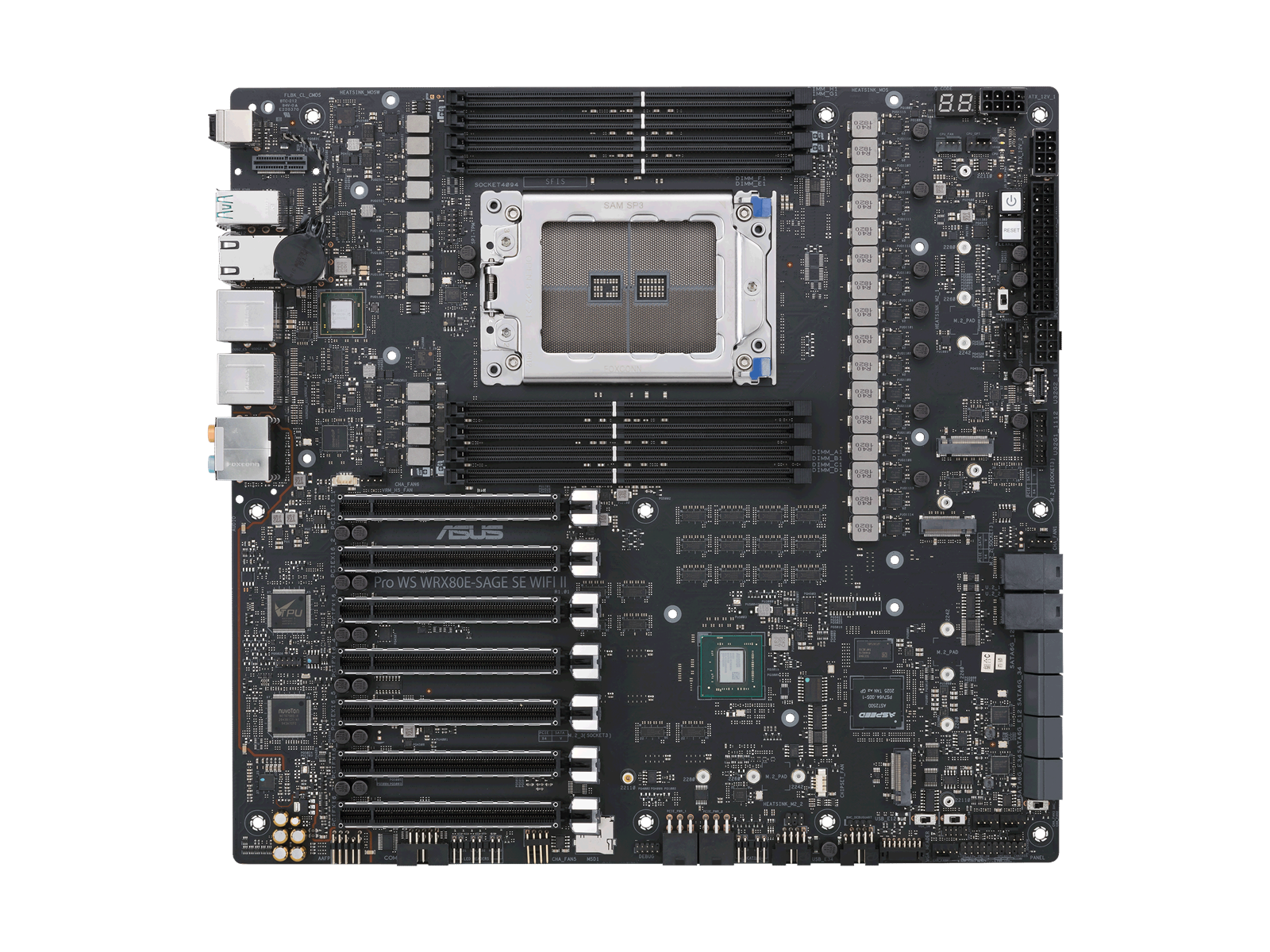 ASUS PRO WS WRX80E-SAGE SE WIFI II Mainboard - AMD WRX80 - AMD sWRX8 socket - DDR4 RAM - Extended ATX