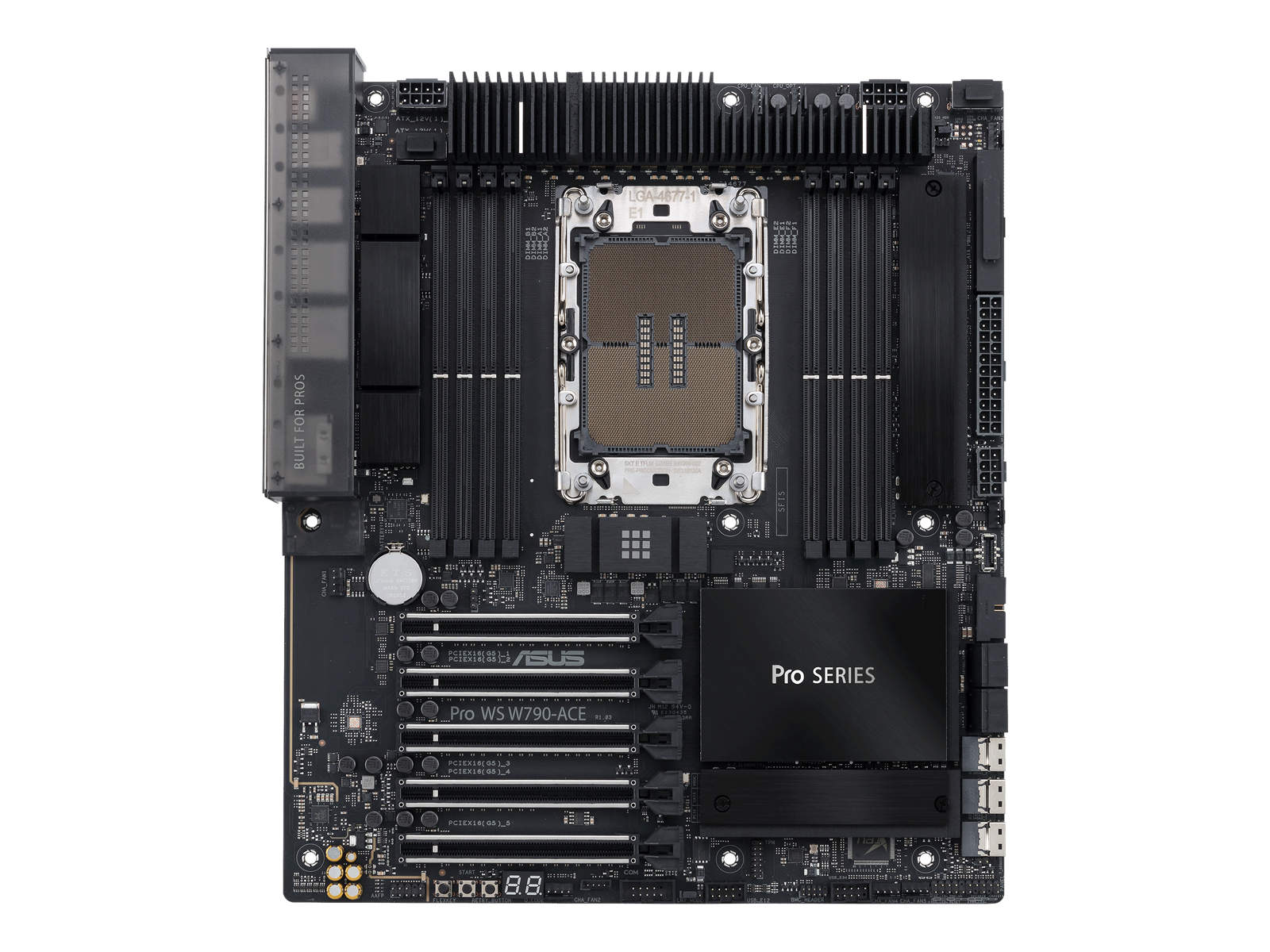 ASUS PRO WS W790-ACE Mainboard - Intel W790 - Intel LGA4677 socket - DDR5 RAM - SSI (Server)