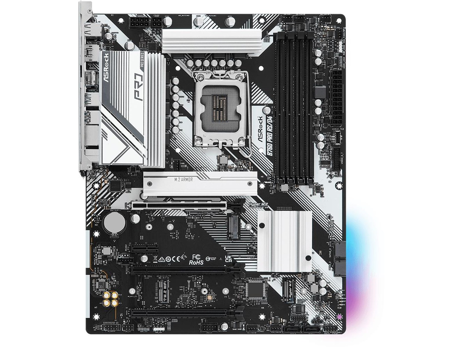 ASRock B760 PRO RS/D4 Mainboard - Intel B760 - Intel LGA1700 socket - DDR4 RAM - ATX