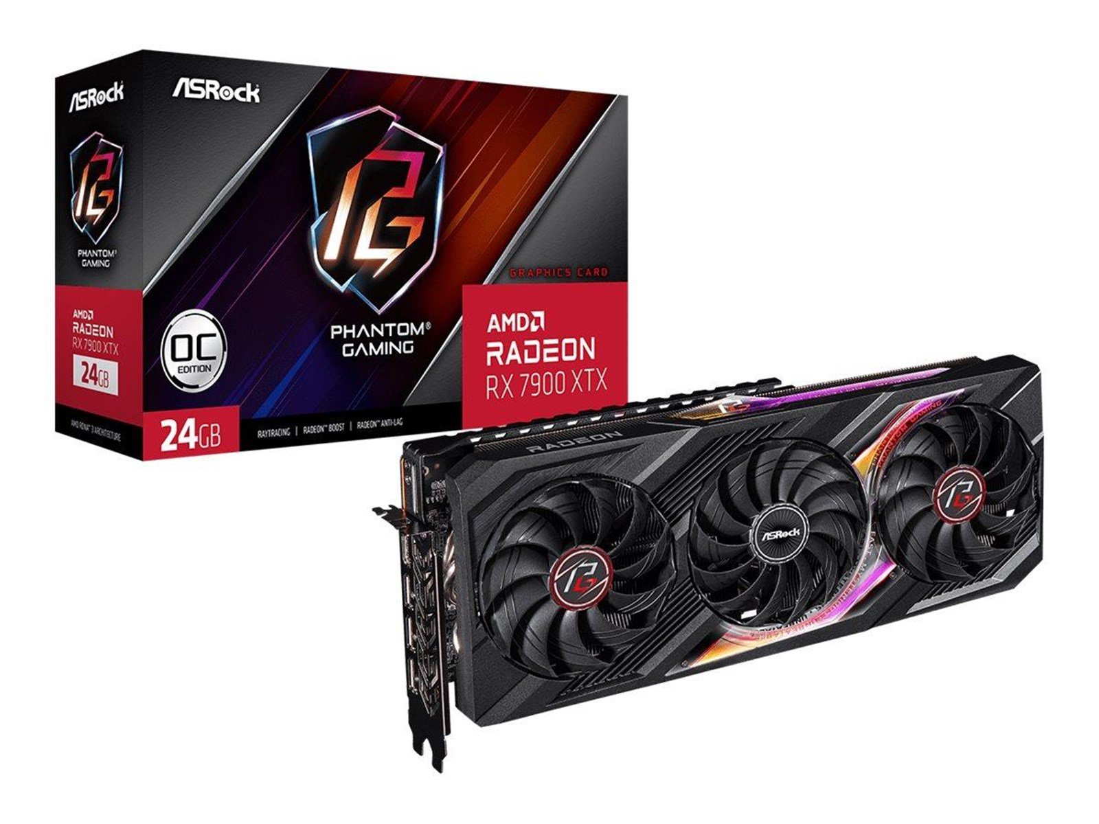 ASRock Radeon RX 7900 XTX Phantom Gaming OC - 24GB GDDR6 RAM - Grafikkarte