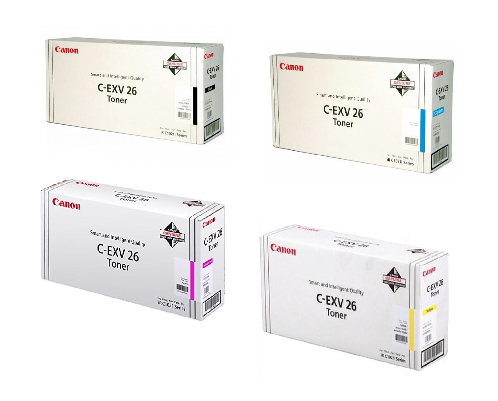 Canon Original Toner C-EXV26 4er-Set schwarz, cyan, magenta, gelb 6.000 Seiten